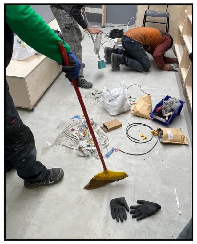 Cleaning scene